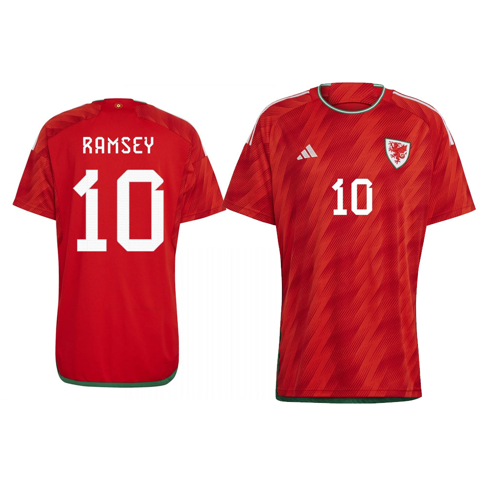 Aaron Ramsey Wales 10 FIFA World Cup Jersey - Kit Captain