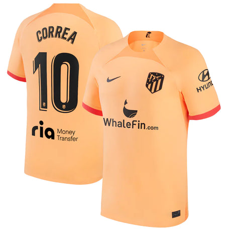 Angel Correa Atletico Madrid 10 Jersey - Kit Captain