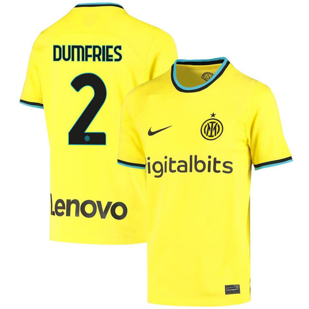 Denzel Dumfries Inter Milan 2 Jersey - Kit Captain