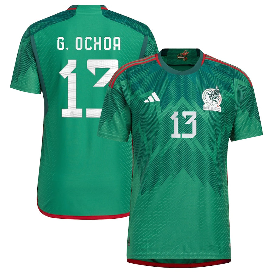 Guillermo Ochoa Mexico 13 FIFA World Cup Jersey - Kit Captain