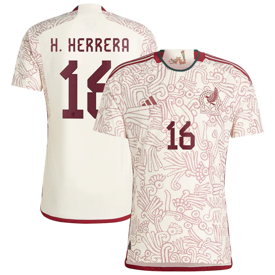 Hector Herrera Mexico 16 FIFA World Cup Jersey - Kit Captain