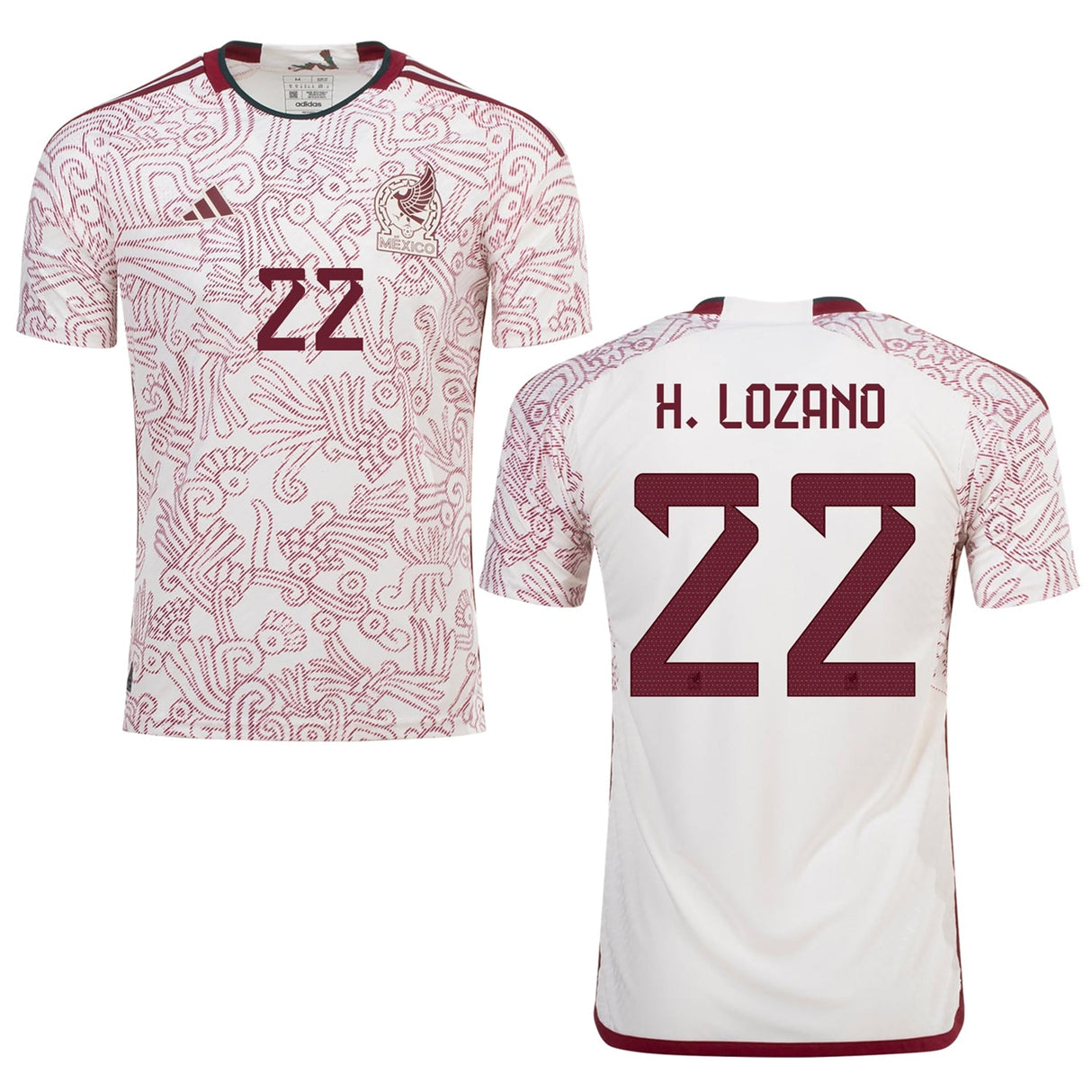 Hirving Lozano Mexico 22 FIFA World Cup Jersey - Kit Captain