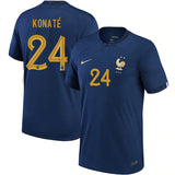 Ibrahima Konate France 24 FIFA World Cup Jersey - Kit Captain