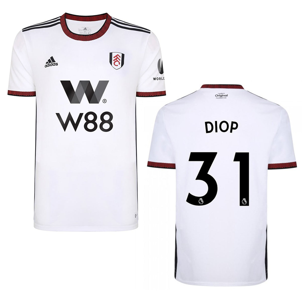 Issa Diop Fulham 31 Jersey - Kit Captain