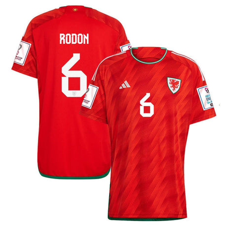 Joe Rodon Wales 6 Fifa World Cup Jersey - Kit Captain