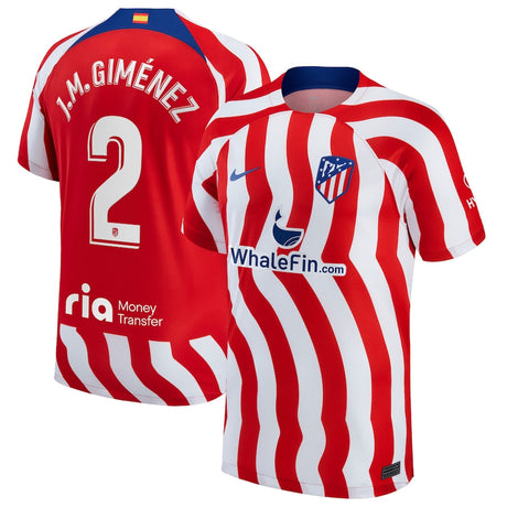 Jose Maria Gimenez Atletico Madrid 2 Jersey - Kit Captain