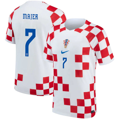 Lovro Majer Croatia 7 FIFA World Cup Jersey - Kit Captain