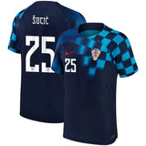 Luka Sucic Croatia 25 FIFA World Cup Jersey - Kit Captain