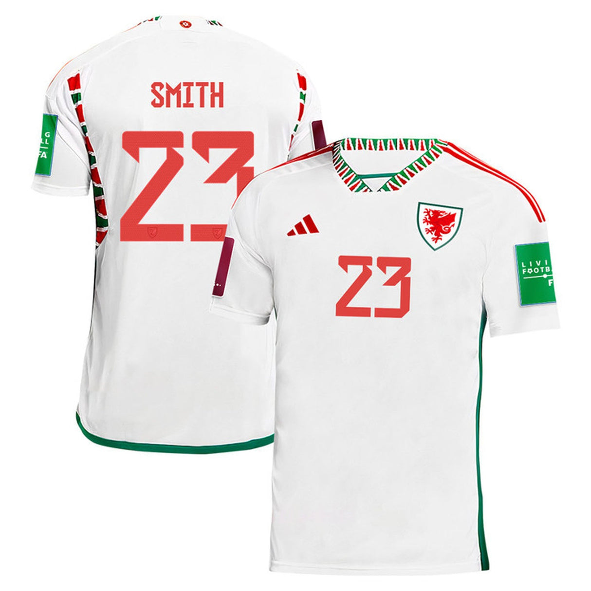 Matthew Smith Wales 23 Fifa World Cup Jersey - Kit Captain