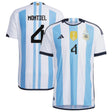 Gonzalo Montiel Argentina 4 FIFA World Cup Jersey - Kit Captain