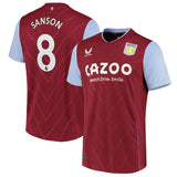 Morgan Sanson Aston Villa 8 Jersey - Kit Captain