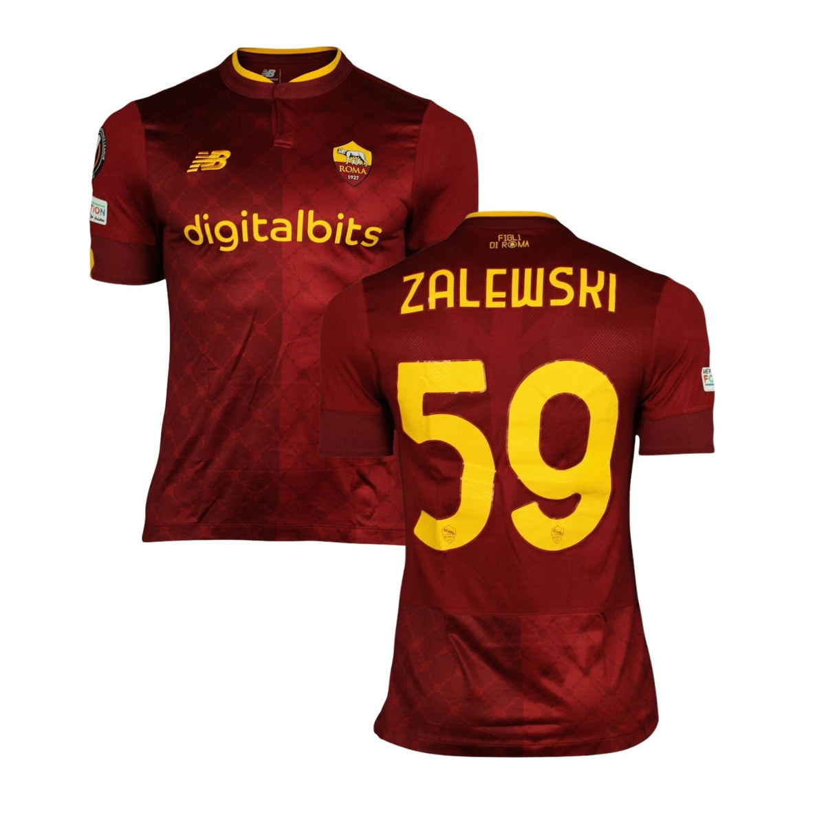 Nicola Zalewski Roma 59 Jersey - Kit Captain