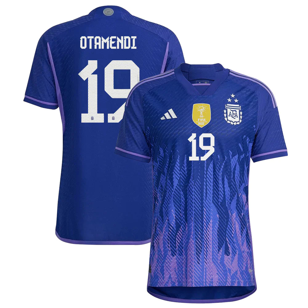 Nicolas Otamendi Argentina 19 FIFA World Cup Jersey - Kit Captain