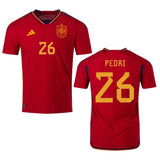 Pedri Spain 26 FIFA World Cup Jersey - Kit Captain