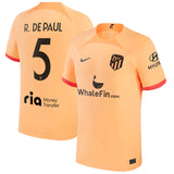 Rodrigo De Paul Atletico Madrid 5 Jersey - Kit Captain