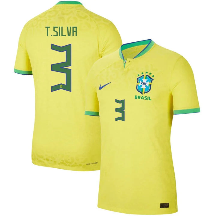 Thiago Silva Brazil 3 FIFA World Cup Jersey - Kit Captain