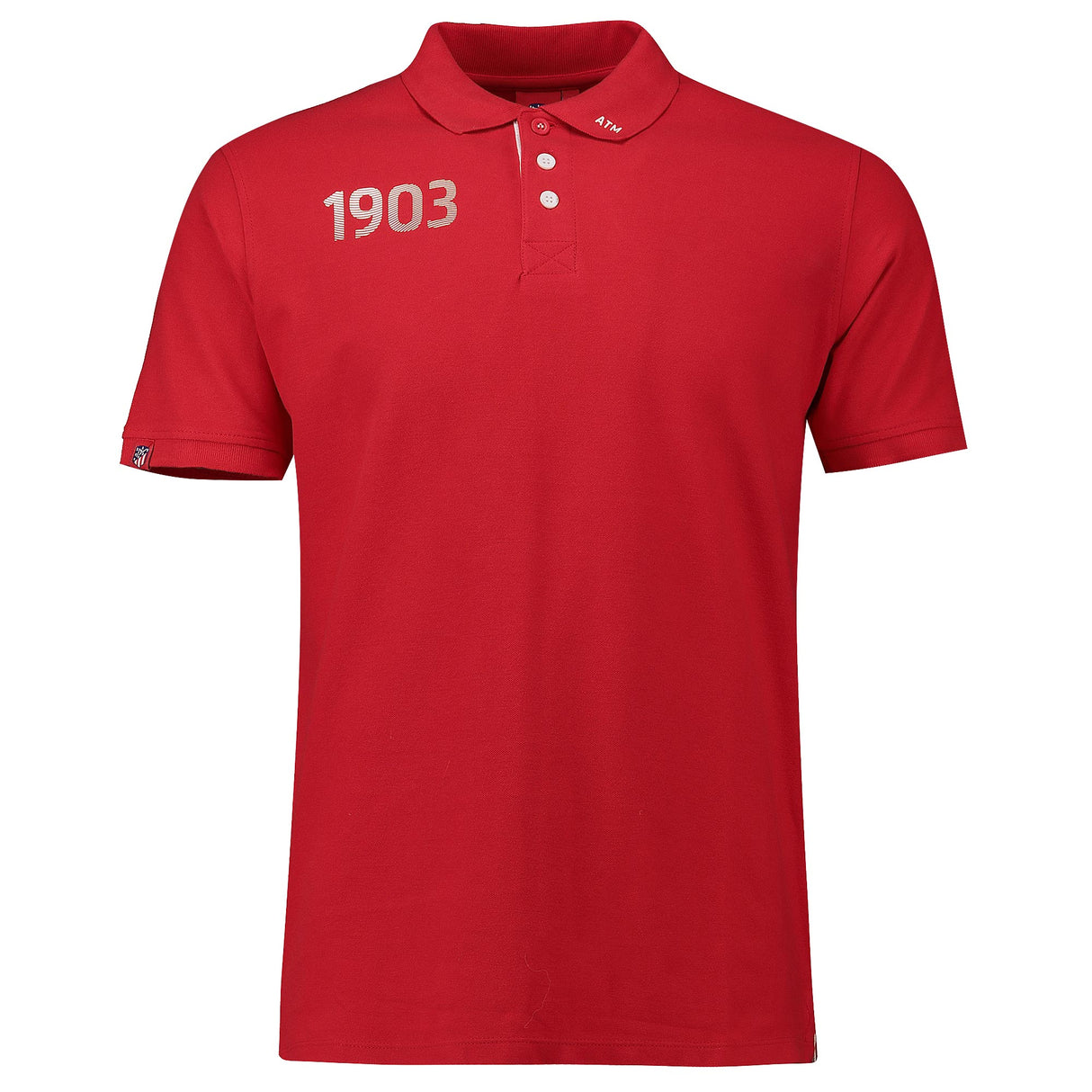 Atlético de Madrid Crest Polo Shirt - Red - Mens - Kit Captain