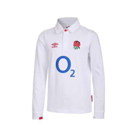 England Rugby Home Classic Long Sleeve Jersey 2020/21 - White - Mens - Kit Captain