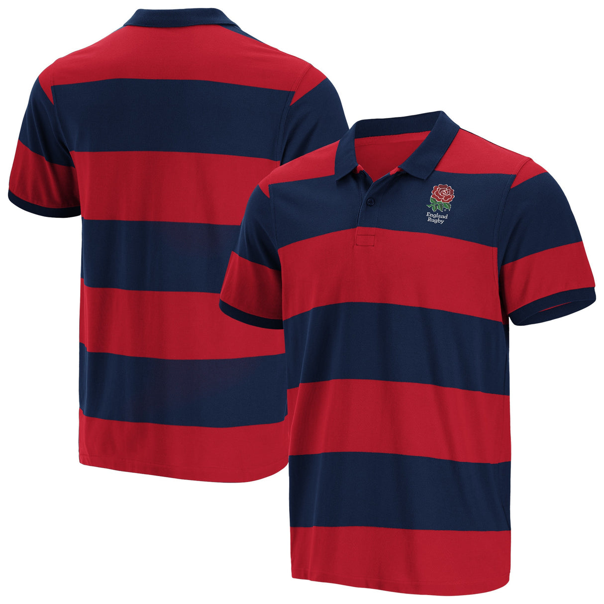 England Rugby Yarn Dye Short Sleeve Polo - Kit Captain