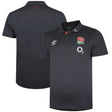 England Rugby Poly Polo Shirt - Carbon - Mens - Kit Captain