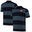 Barcelona Blue Tonal Stripe Polo - Blue - Mens - Kit Captain