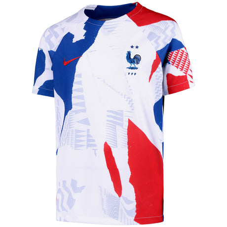 France Pre-Match Short Sleeve Top - White - Kids - Kit Captain