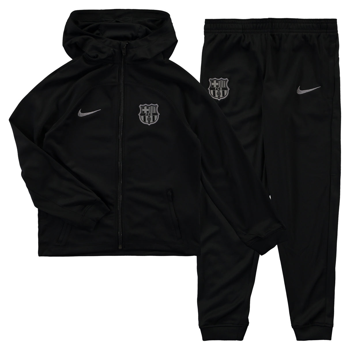 Barcelona Strike Tracksuit With Hood - Black - Little Kids - Kit Captain