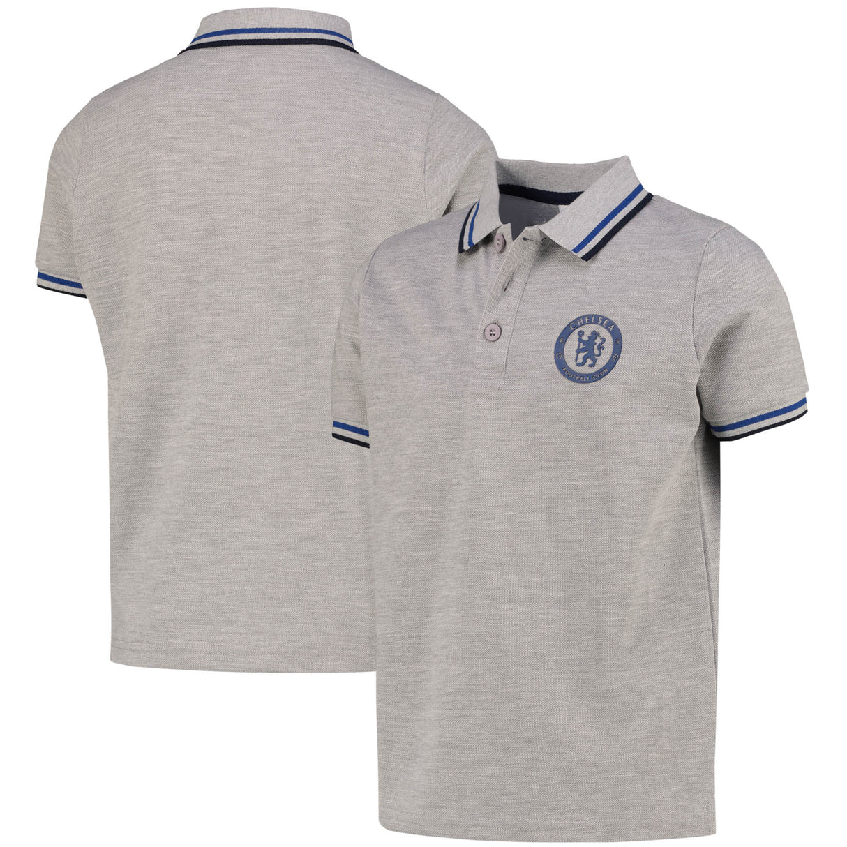 Chelsea Core Tipped Polo Shirt - Grey Marl - Boys - Kit Captain