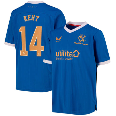 Glasgow Rangers Home Shirt 2021-22 - Kids with Kent 14 printing - Kit Captain