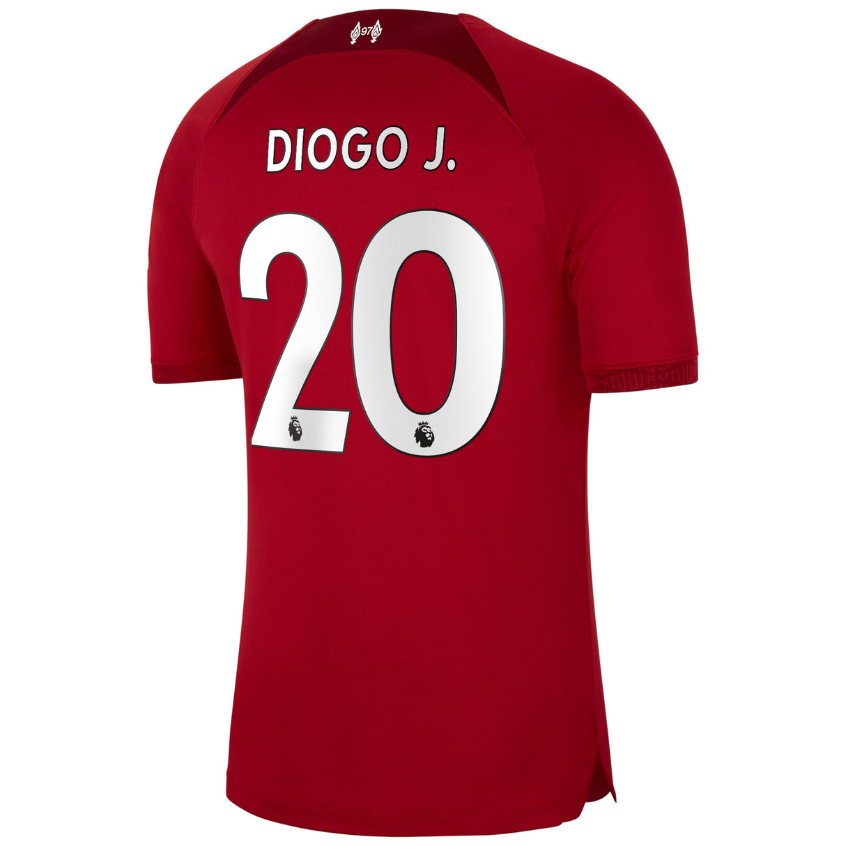 Liverpool Home Stadium Shirt 2022-23 with Diogo J. 20 printing - Kit Captain