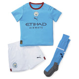 Manchester City Home Minikit 2022-23 with Gündogan 8 printing - Kit Captain