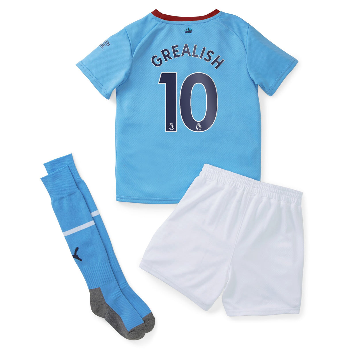 Manchester City Home Minikit 2022-23 with Grealish 10 printing - Kit Captain