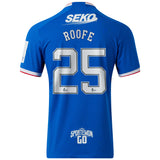 Glasgow Rangers Home Pro Shirt 2022-23 with Roofe 25 printing - Kit Captain