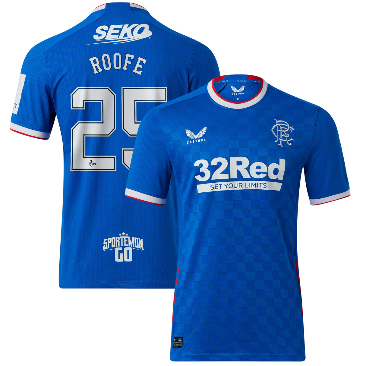 Glasgow Rangers Home Pro Shirt 2022-23 with Roofe 25 printing - Kit Captain