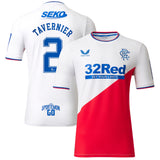 Glasgow Rangers Away Shirt 2022-23 with Tavernier 2 printing - Kit Captain