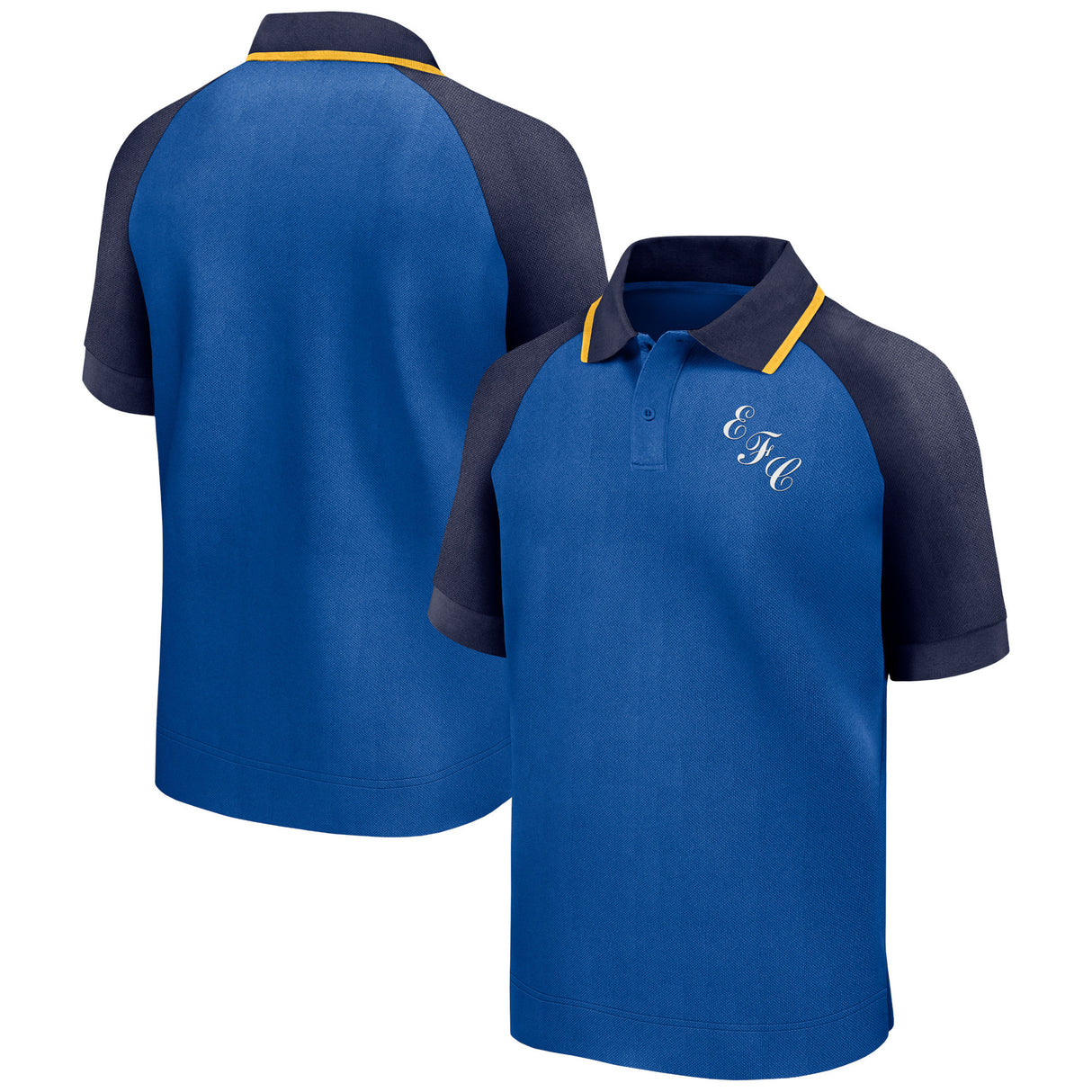 Everton True Classics Short Sleeve Polo - Royal/Gold - Mens - Kit Captain