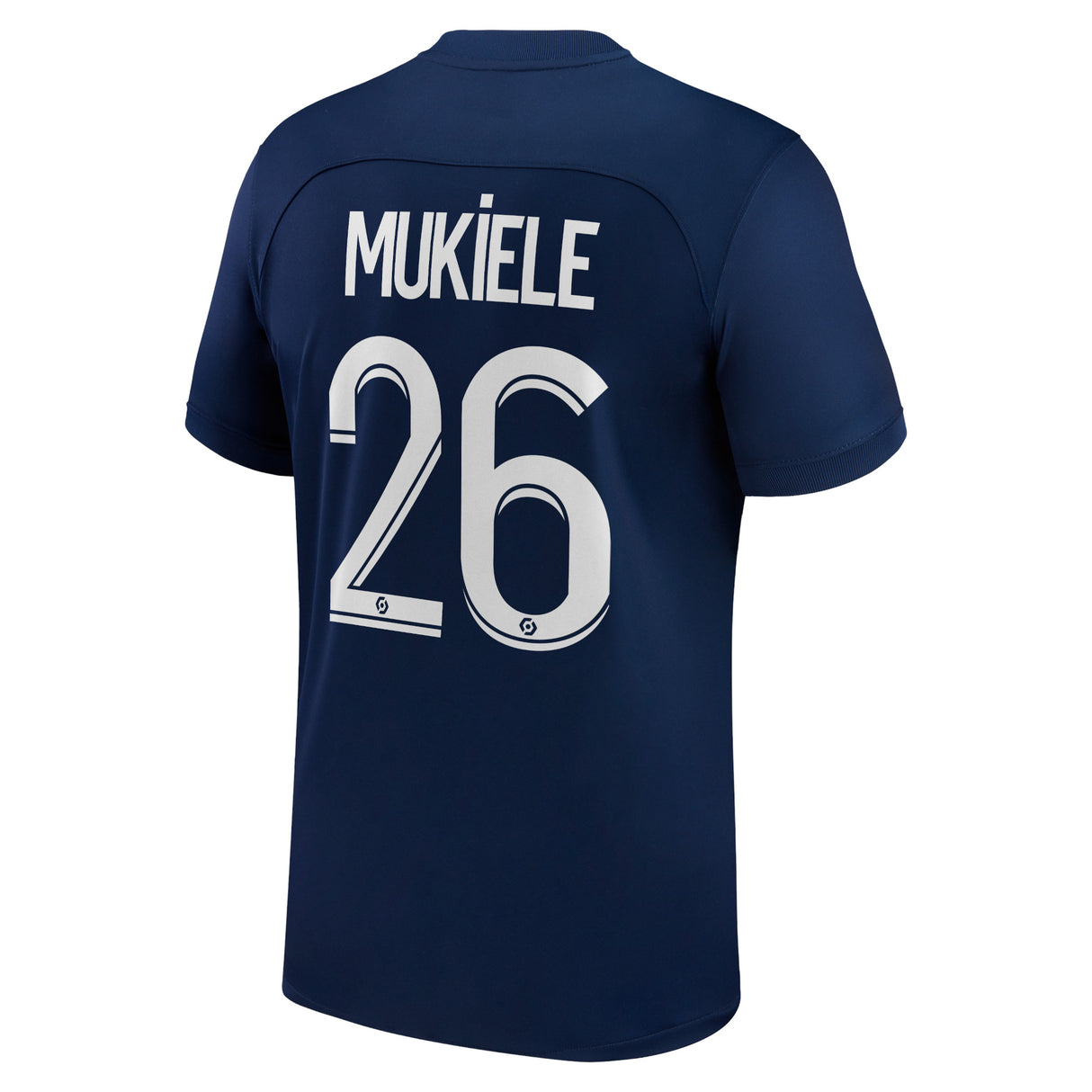 Paris Saint-Germain Home Stadium Shirt 2022-23 with Mukiele 26 printing - Kit Captain