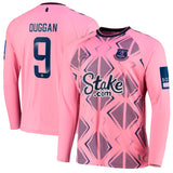 Everton WSL Away Shirt 2022-23 - Long Sleeve with Duggan 9 printing - Kit Captain