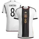 Germany Home Authentic Shirt with Goretzka 8 printing - Kit Captain