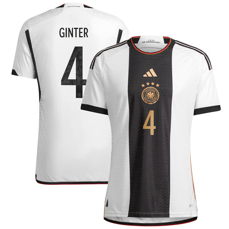 Germany Home Authentic Shirt with Ginter 4 printing - Kit Captain