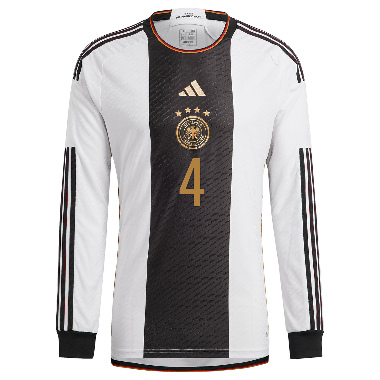 Germany Home Authentic Shirt - Long Sleeve with Ginter 4 printing - Kit Captain