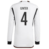 Germany Home Authentic Shirt - Long Sleeve with Ginter 4 printing - Kit Captain