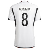 Germany Home Shirt with Goretzka 8 printing - Kit Captain