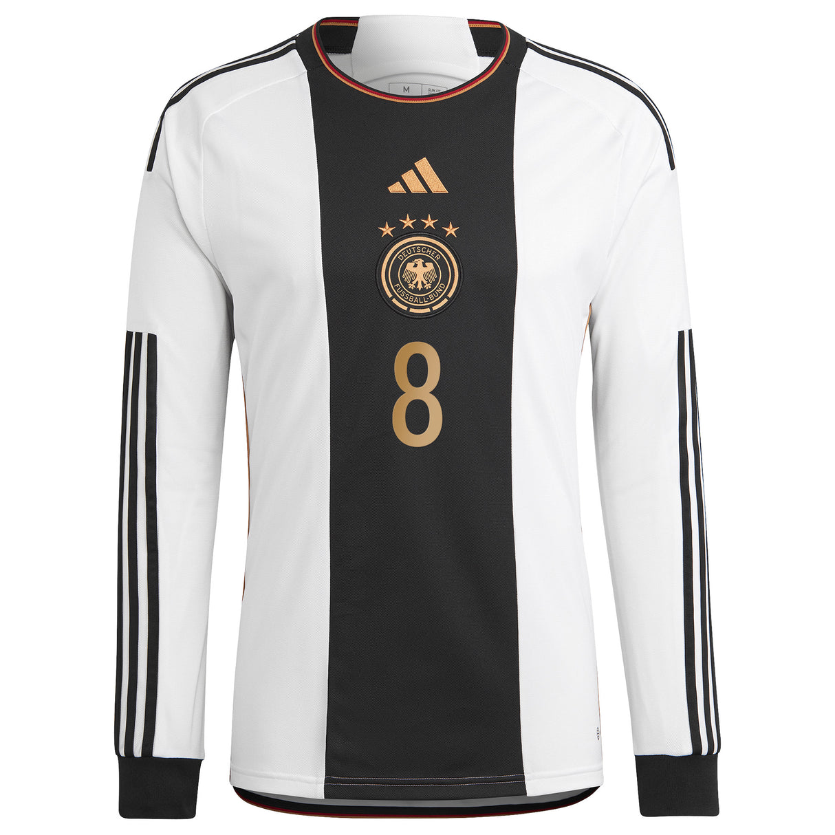 Germany Home Shirt - Long Sleeve with Goretzka 8 printing - Kit Captain