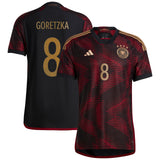 Germany Away Authentic Shirt with Goretzka 8 printing - Kit Captain