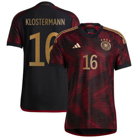 Germany Away Authentic Shirt with Klostermann 16 printing - Kit Captain