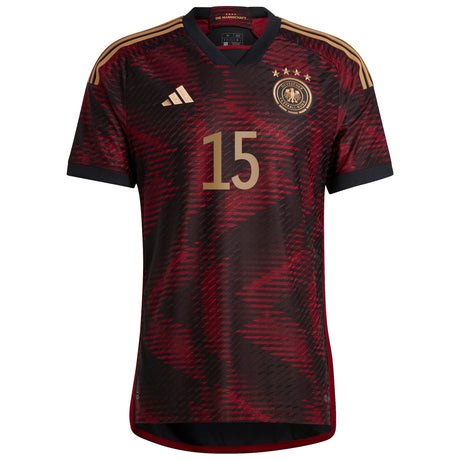 Germany Away Authentic Shirt with Süle 15 printing - Kit Captain