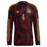 Germany Away Authentic Shirt - Long Sleeve with Ginter 4 printing - Kit Captain