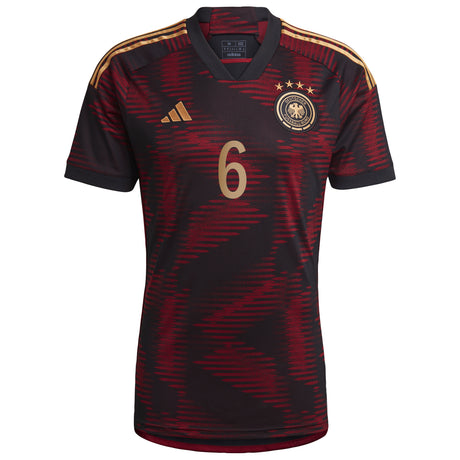 Germany Away Shirt with Kimmich 6 printing - Kit Captain