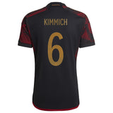 Germany Away Shirt with Kimmich 6 printing - Kit Captain